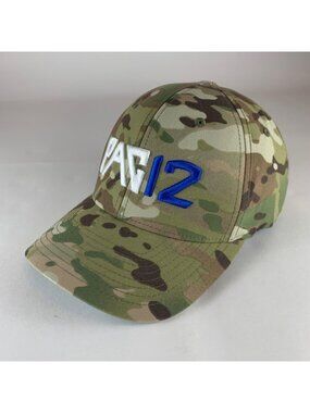 Pac 12 NCAA Green Camo Richardson Stretch Fitted Hat Mens L/XL